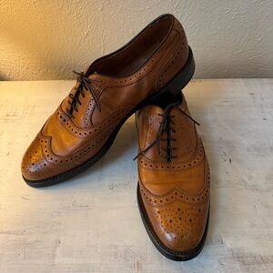 Allen Edmonds Brighton Wingtip Brogue Blucher — Tan Leather — Size 12A